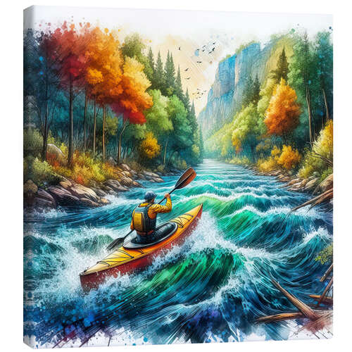 Canvas print Canoe descent II