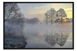 Gerahmter Kunstdruck Frostiger Morgen im Nebel