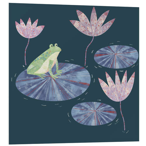 PVC print Frog on a Water Lily Pad