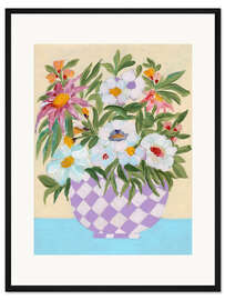 Gerahmter Kunstdruck Checkered Pot