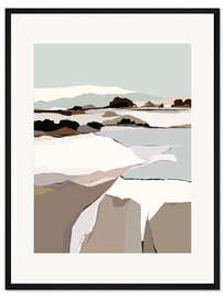 Gerahmter Kunstdruck Skandinavische Landschaft