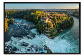 Gerahmter Kunstdruck Rheinfall von Schaffhausen II