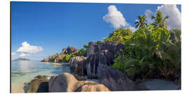 Aluminium print Dream beach in Seychelles - Anse Source d'Argent