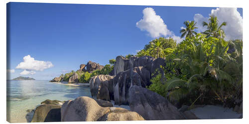 Lærredsbillede Dream beach in Seychelles - Anse Source d'Argent