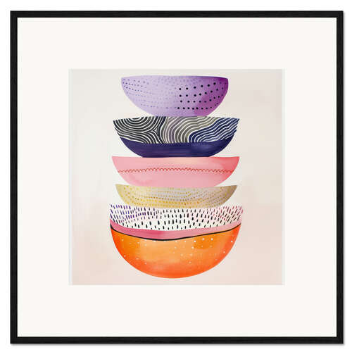 Plakat artystyczny premium w ramie Stack of ceramic pots