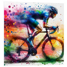 Obraz na PCV Cyclist racer at full speed II