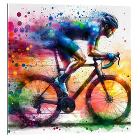 Gallery print Cyclist racer at full speed II