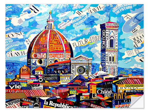 Selvklebende plakat Florence