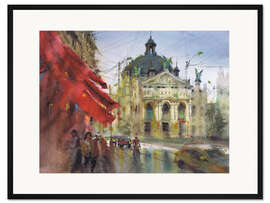 Gerahmter Kunstdruck Opernhaus in der Altstadt