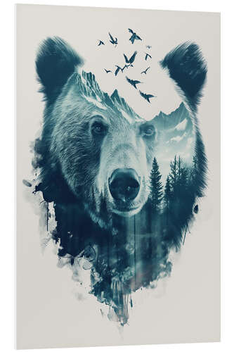 Tableau en PVC Bear Double Exposure