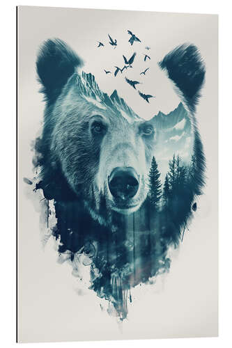 Galleritryk Bear Double Exposure