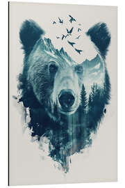 Magnettafel Bear Double Exposure