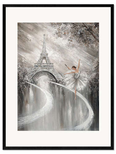 Impresión de arte enmarcada Ballerina Dancing in Paris