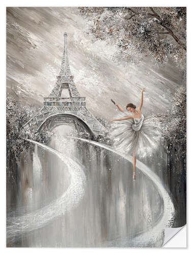 Naklejka na ścianę Ballerina Dancing in Paris