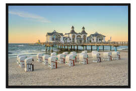 Gerahmter Kunstdruck Seebrücke Sellin auf Rügen