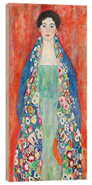 Hout print  Portrait of Miss Lieser - Gustav Klimt