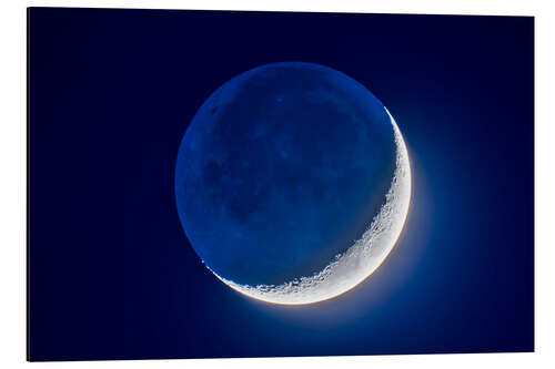 Tableau en aluminium 4-day old waxing crescent moon