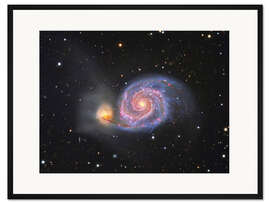 Gerahmter Kunstdruck Messier 51, die Strudelgalaxie