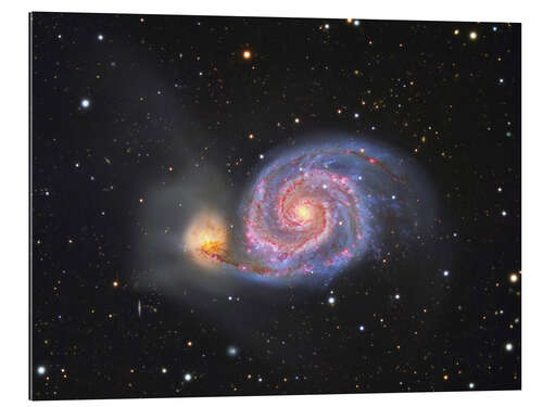 Tableau en plexi-alu Messier 51, the Whrlpool Galaxy