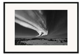 Gerahmter Kunstdruck Polarlicht, Churchill, Manitoba, Kanada