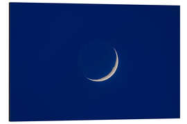 Magnettafel Zunehmender Mond mit Erdschein im Zwielicht