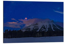 Magnettafel Mondfinsternis über den kanadischen Rocky Mountains in Alberta, Kanada