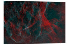 Foam board print Sh2-96, a supernova remnant in the Cygnus constellation