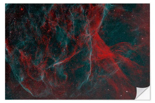 Selvklebende plakat Sh2-96, a supernova remnant in the Cygnus constellation