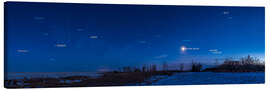 Canvas print Panorama of the array of planets across the evening twilight sky