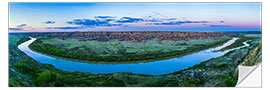 Sticker mural Twilight panorama over the Red Deer River, Alberta, Canada