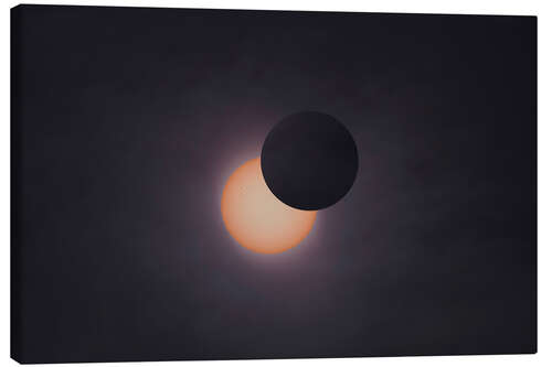 Canvas print Partial solar eclipse of 2015