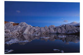 Foam board print Anticrepuscular rays above a glacier in the Himalayas, Tibet