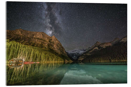 Akryylilasitaulu Milky Way over Lake Louise, Banff National Park, Canada