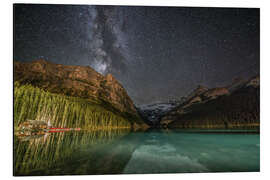 Stampa su alluminio Milky Way over Lake Louise, Banff National Park, Canada