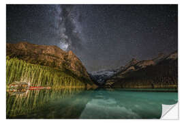 Vinilo para la pared Milky Way over Lake Louise, Banff National Park, Canada