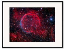 Gerahmter Kunstdruck CTB-1 Supernova im Sternbild Kassiopeia