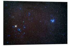 Alumiinitaulu Star clusters Hyades (left) and Pleiades (right) in Taurus