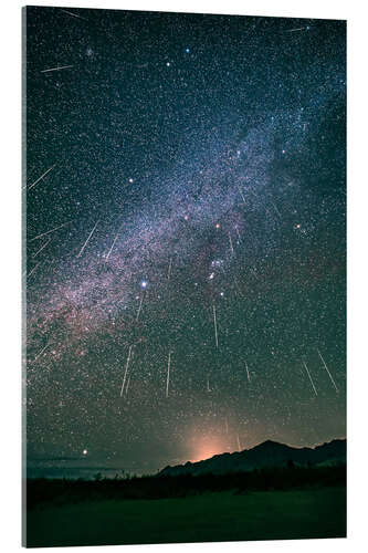 Cuadro de metacrilato Geminid meteor shower raining above the Chiricahua Mountains