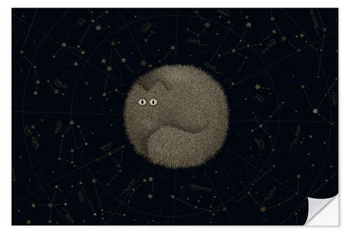 Muursticker Cat planet, Mewrs