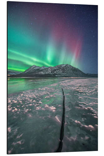 Cuadro de aluminio Northern lights, Carcross, Yukon, Canada