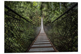 Print på skumplade Suspension bridge, Canada