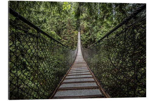 Tableau en plexi-alu Suspension bridge, Canada