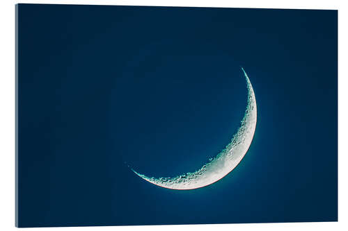 Cuadro de metacrilato 4-day old crescent moon in blue twilight