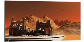 Alubild Raumfahrzeuge in der Nähe eines Installationshabitats auf Mars, 2076 - Corey Ford