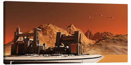 Tableau sur toile Spacecraft near an installation habitat on Mars, 2076 - Corey Ford