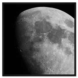 Gerahmter Kunstdruck Mond, Satellitenfoto