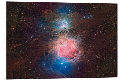 Aluminium print Running Man Nebula Messier 43 and Orion Nebula Messier 42