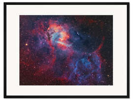 Gerahmter Kunstdruck Sharpless 2-132 Emissionsnebel zwischen Cepheus und Lacerta