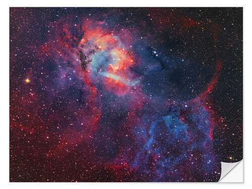 Wall sticker Sharpless 2-132 emission nebula at the Cepheus/Lacerta border