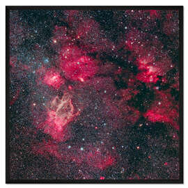 Gerahmter Kunstdruck Sternhaufen und Nebel zwischen Cassiopeia und Cepheus